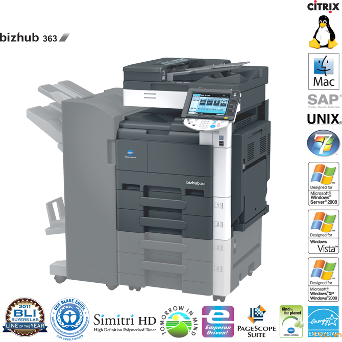KONICA MINOLTA BIZHUB 363 ( có chân khay PC 109 )