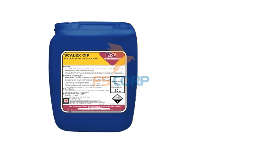 Hóa chất tẩy rửa bợn sữa trong đường ống , các vết cáu cặn và các vết rỉ sét trên bồn chứa CIP gốc Acid Scalex NCL