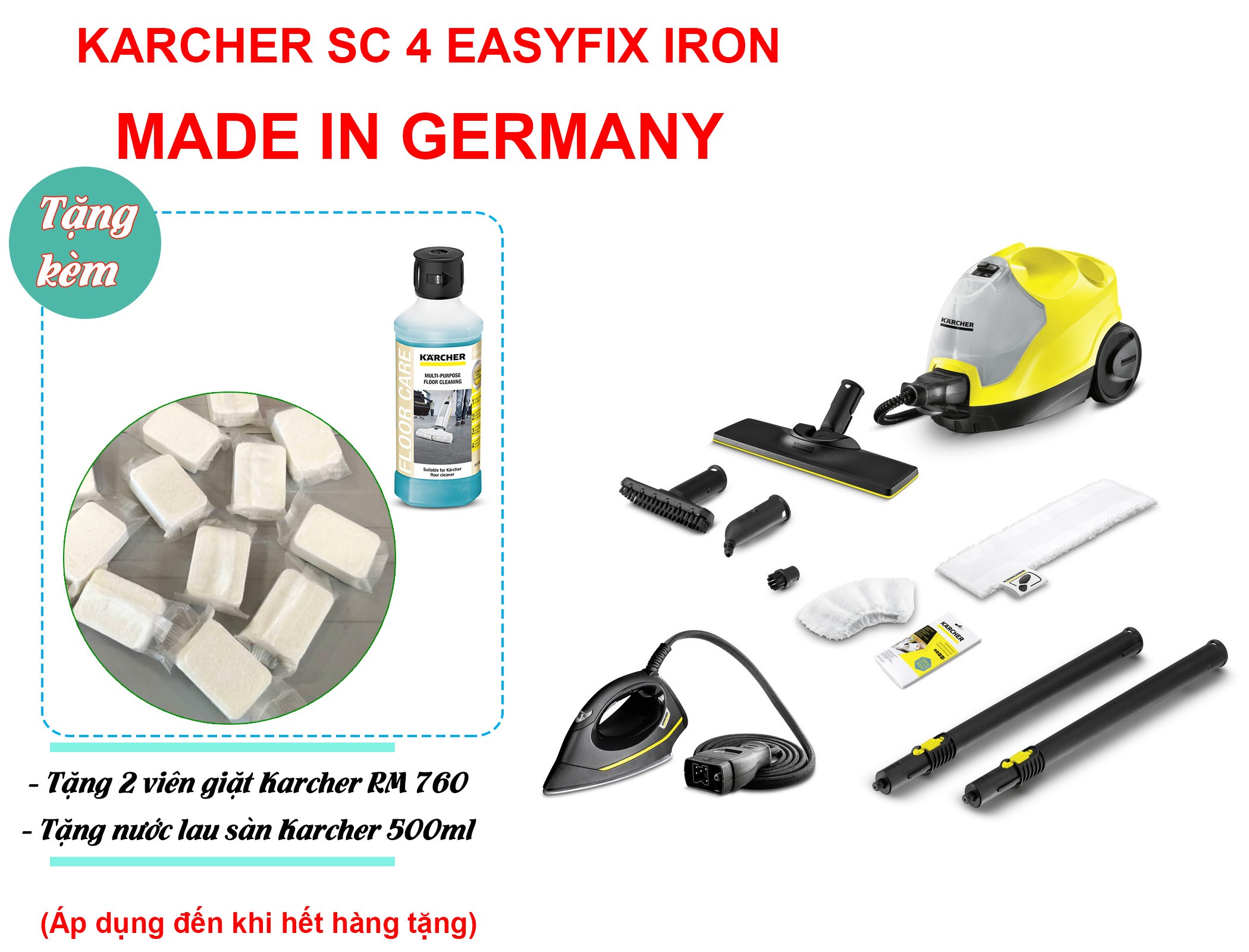 Máy vệ sinh hơi nước Karcher SC 4 EasyFix IRON 1.512-461.0