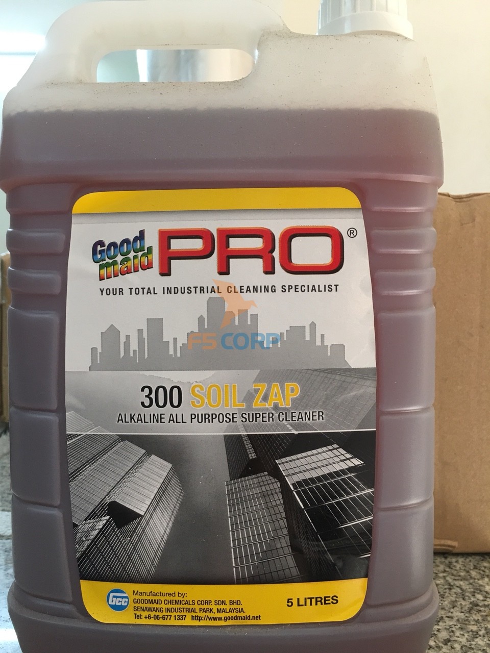 Hóa chất tẩy rửa đa năng gốc kiềm Goodmaid G300-Soil Zap Made in Malaysia can 5L