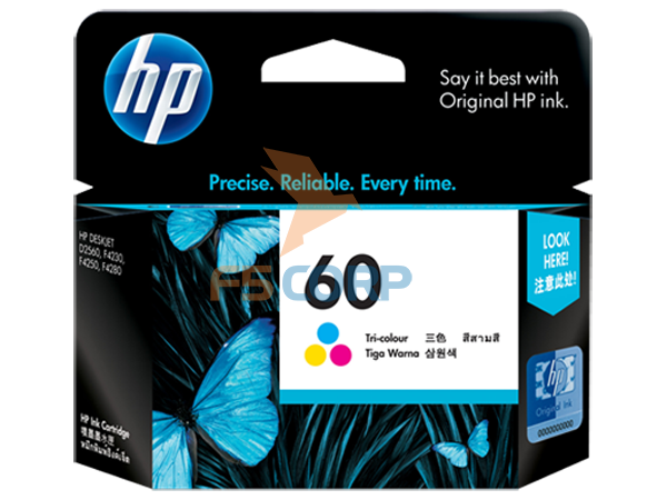 Mực máy in  HP 60 Tri-color Ink Cartridge CC643WA