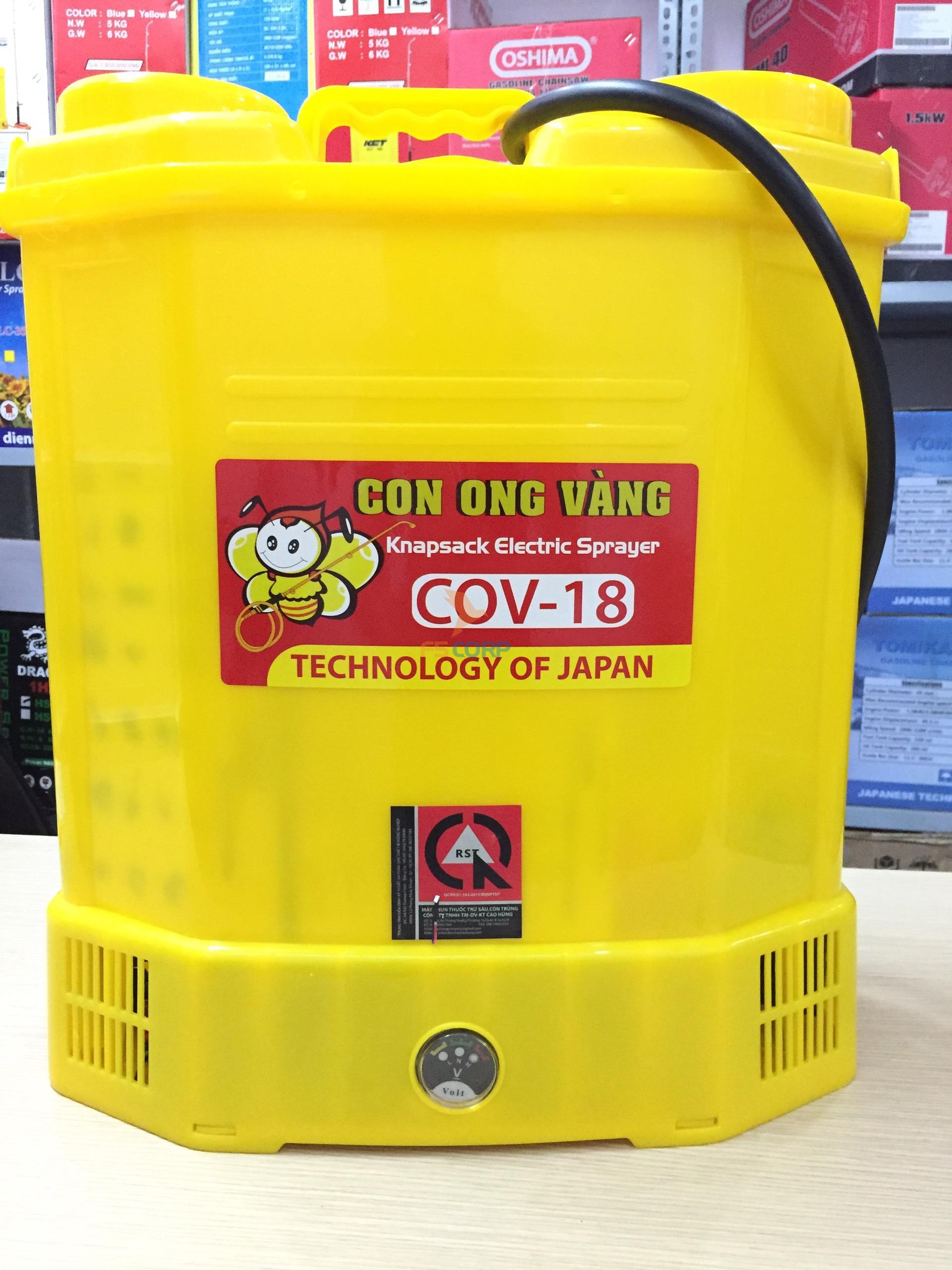 Bình xịt điện con ong vàng COV 18D