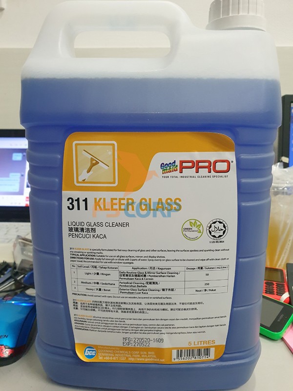Nước lau kính Goodmaid G311-Kleer Glass Made in Malaysia can 5 L