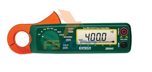 Ampe kìm đo công suất Extech 380940 (400A AC/DC, True RMS)