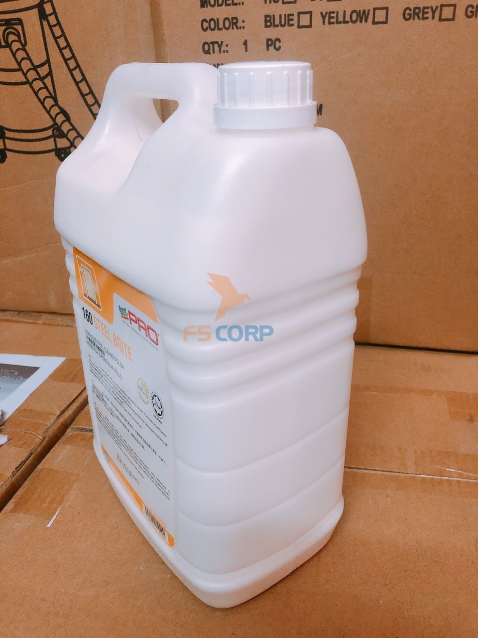 Dung dịch tẩy rỉ sét, đánh bóng và bảo dưỡng bề mặt inox, đồng, nhôm,... tạo lớp bảo dưỡng chống oxi hóa- Goodmaid G160-malaysia can 5L