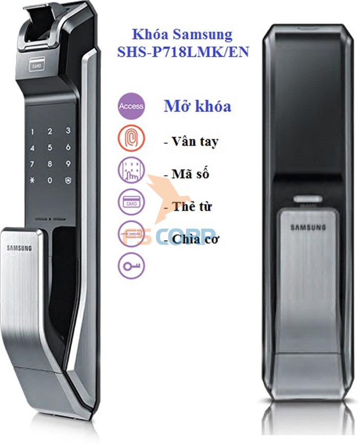 Khóa cửa vân tay điện tử SAMSUNG SHS-P718LMK/EN