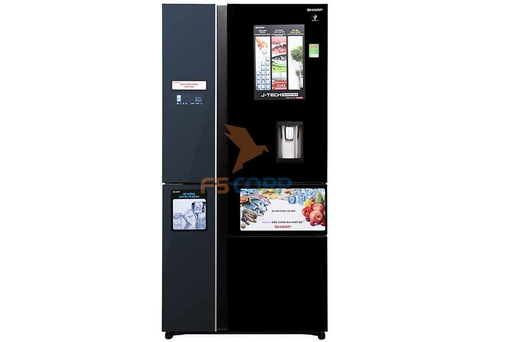 Tủ lạnh Sharp Inverter 665 lít SJ-F5X75VGW-BK