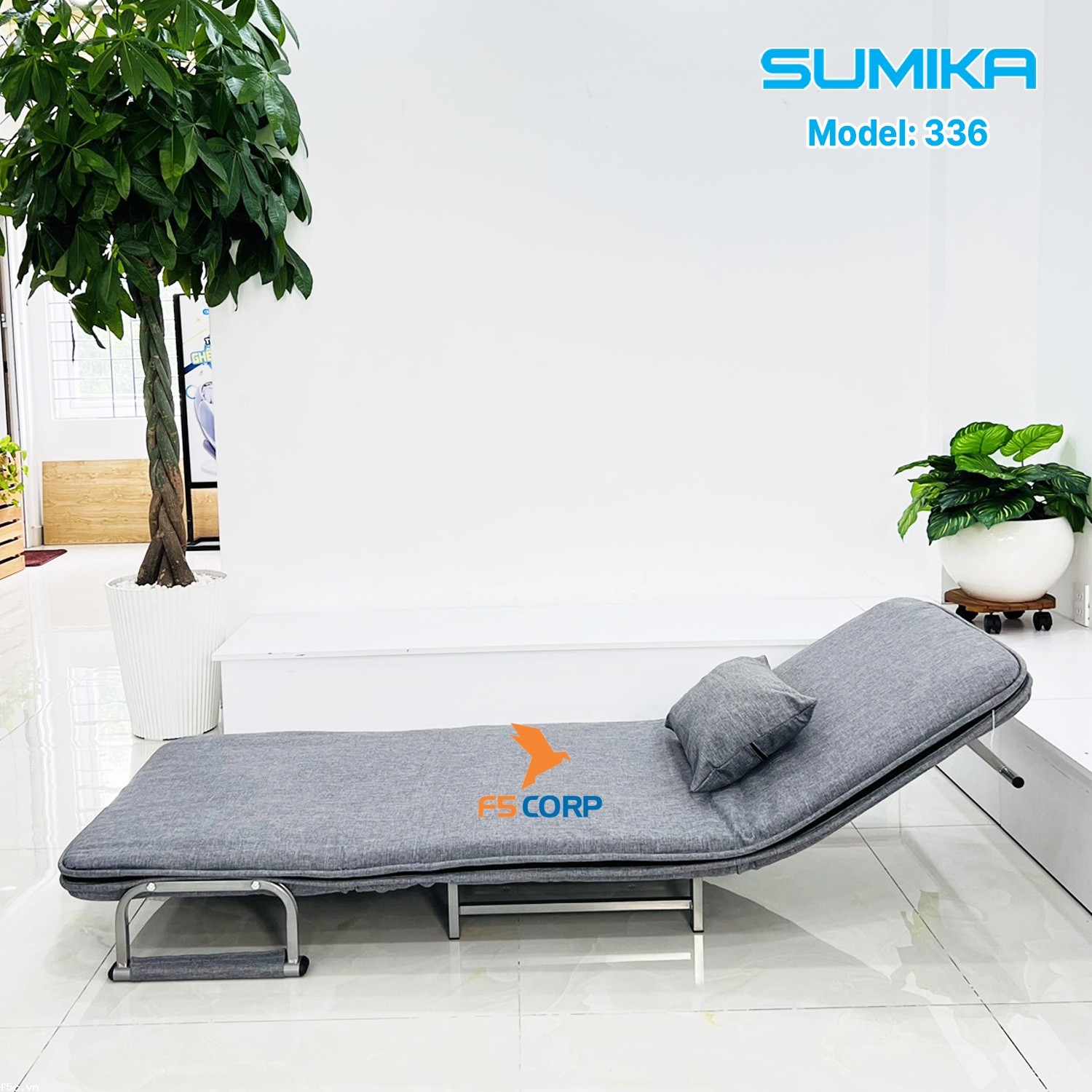 Ghế Sofa - Giường thông minh gấp gọn tiện lợi SUMIKA 336, rộng 80cm