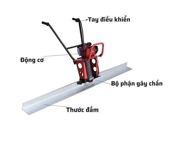 Máy Đầm Thước Chạy Xăng 2M