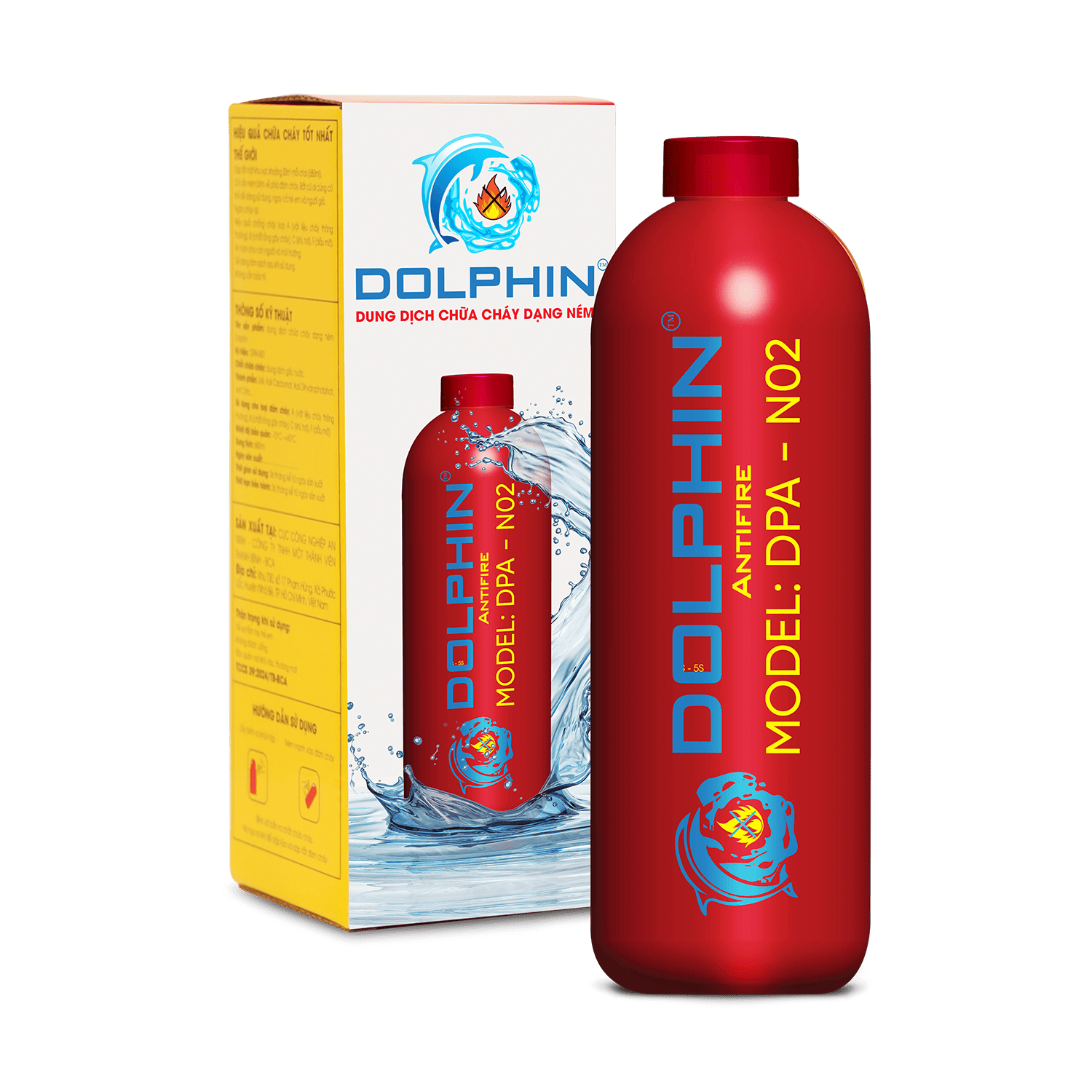 Bình chữa cháy đa năng gốc nước dạng nén Dolphin - N02 ( 680ml)
