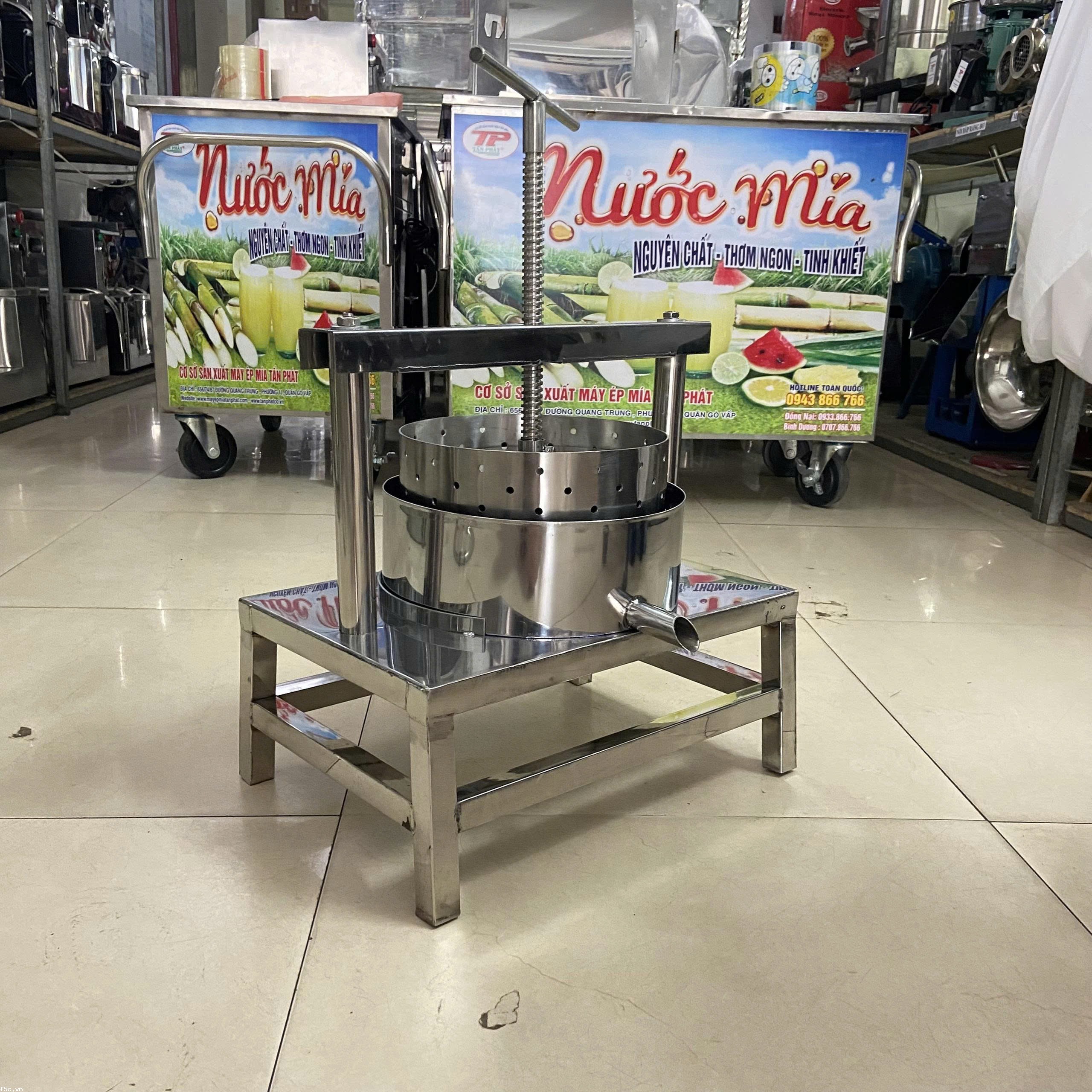 MÁY ÉP NƯỚC CỐT DỪA, ÉP MỠ, ÉP SÁP ONG INOX BẰNG TAY- 14CM