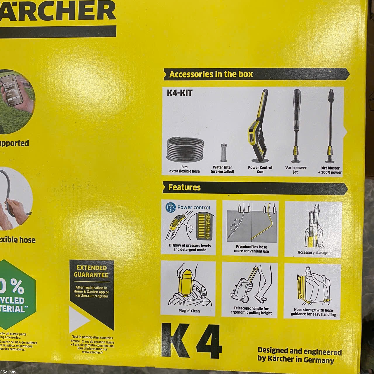 Máy phun rửa áp lực cao Karcher K4 Power Control Flex (1.324-300.0)