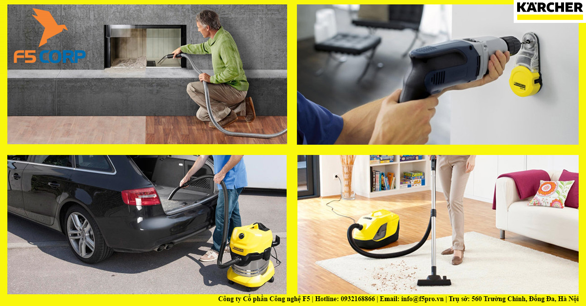 Máy hút bụi Karcher thách thức mọi loại bụi bẩn