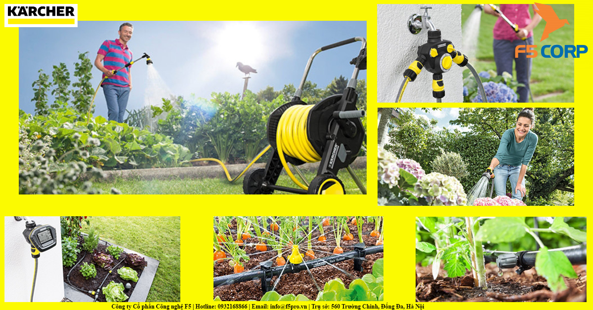 Máy tưới vườn Karcher với hệ thống kiểm soát độ ẩm và cân bằng lượng nước cần thiết