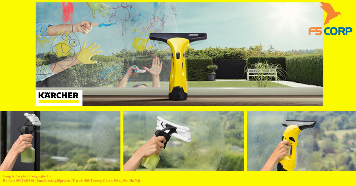 Máy vệ sinh cửa sổ Karcher giúp làm sạch mọi vết bẩn