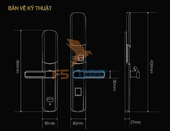 Khóa cửa vân tay cao cấp 5ASYSTEMS TS 9000s