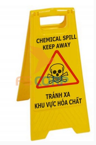 Biển báo khu vực hóa chất nguy hiểm chữ A
