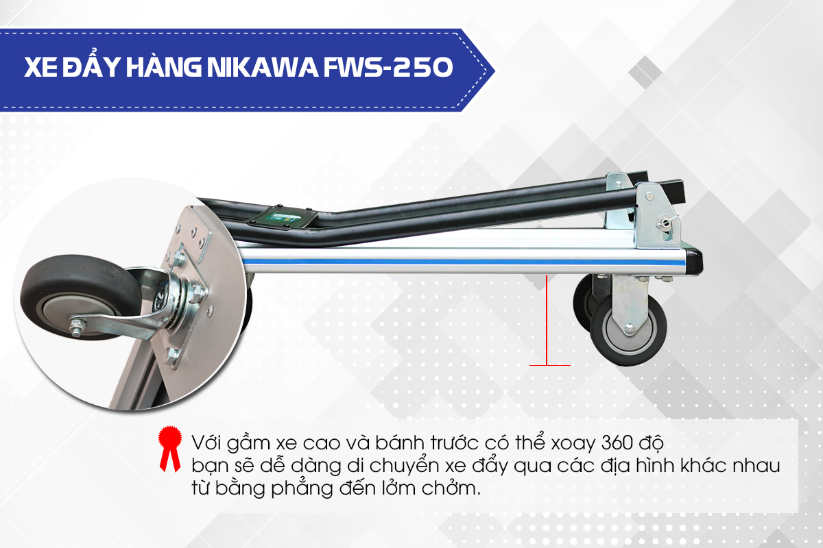 Xe đẩy hàng nhôm Nikawa FWS-250