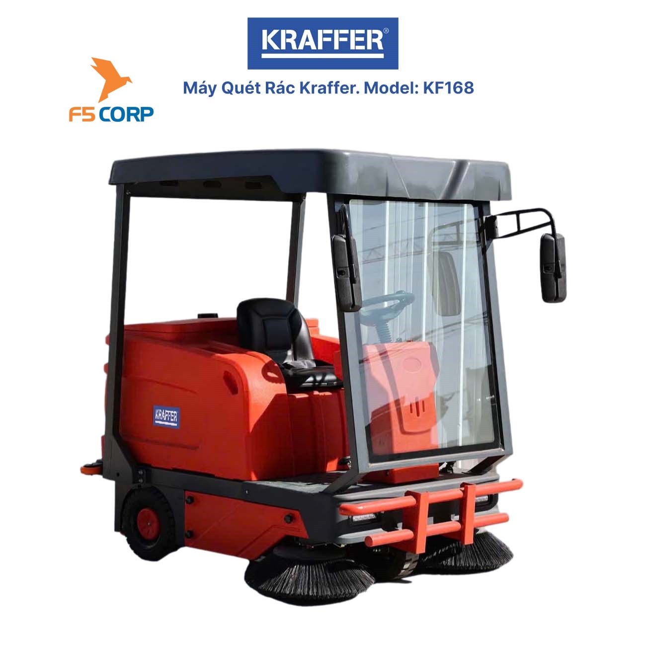 Máy quét rác ngồi lái KRAFFER KF168 dùng bình