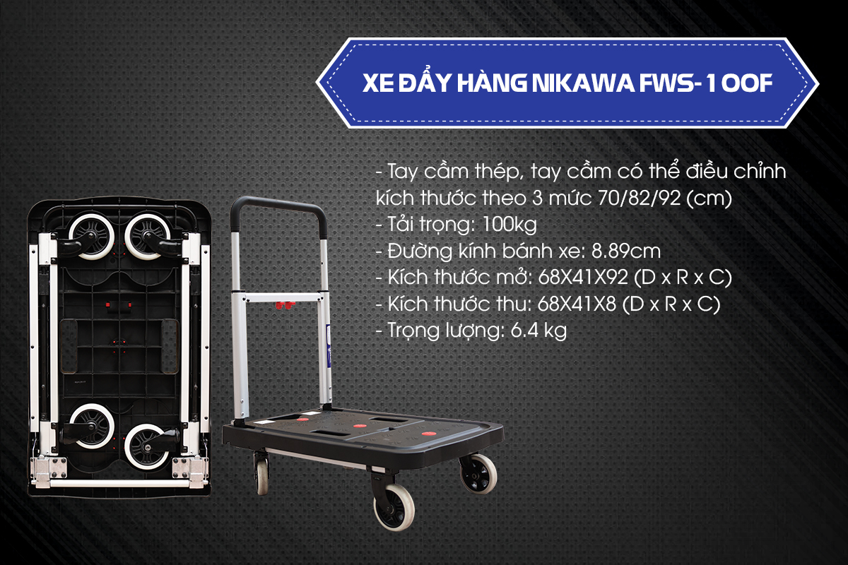 Xe đẩy hàng Nikawa FWS-100F