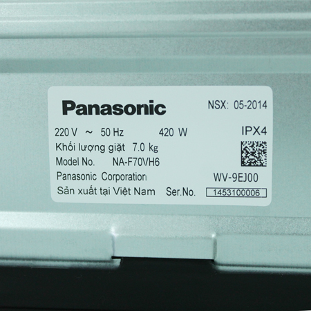 Máy giặt Panasonic NA-F70VH6HRV