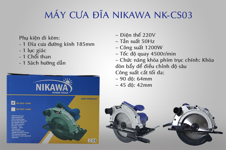 Máy cưa đĩa Nikawa NK-CS03