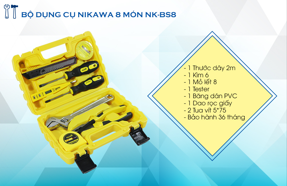 Bộ dụng cụ Nikawa tools  8 món NK-BS008