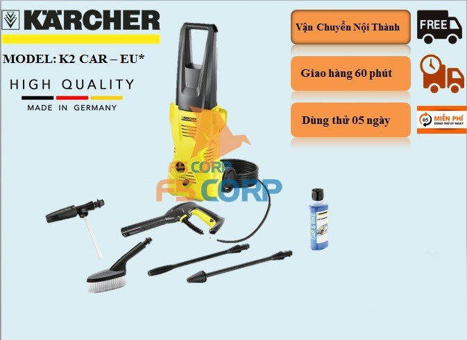 Máy phun và rửa xe cao áp lực Karcher K2 Car