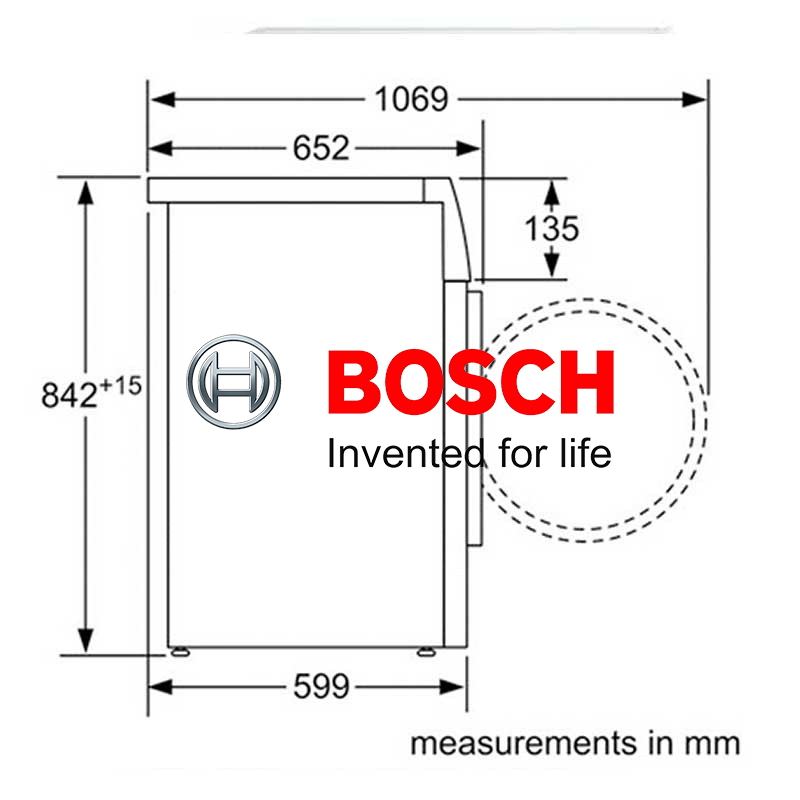 Máy sấy quần áo BOSCH WTV74100SG