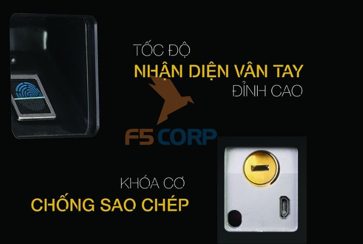 Khóa cửa vân tay cao cấp 5ASYSTEMS TS 9000 PLUS