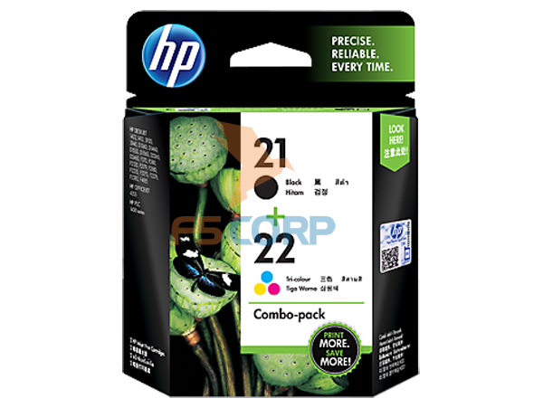 Mực máy in HP 21/22 Combo Pack Ink Cartridge CC630AA