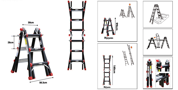 Thang nhôm gấp đa năng Nikawa NKB-43