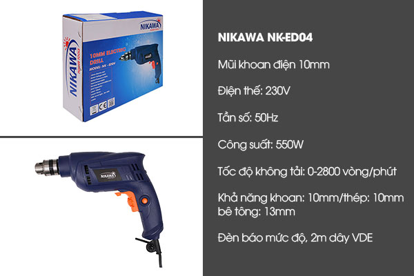 Máy khoan cầm tay Nikawa NK-ED04