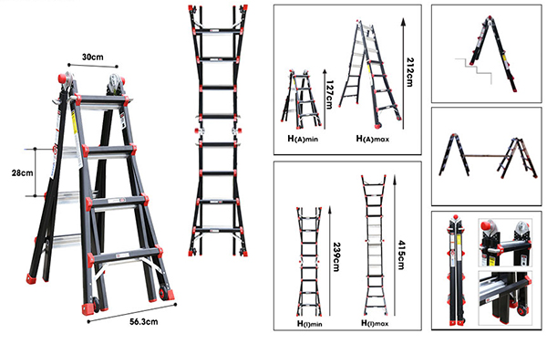 Thang nhôm gấp đa năng Nikawa NKB-44