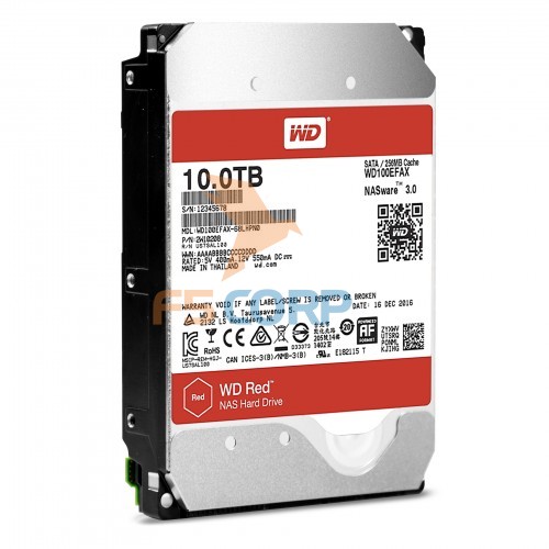 WD WD100EFAX RED HDD 10TB lưu trữ cho NAS