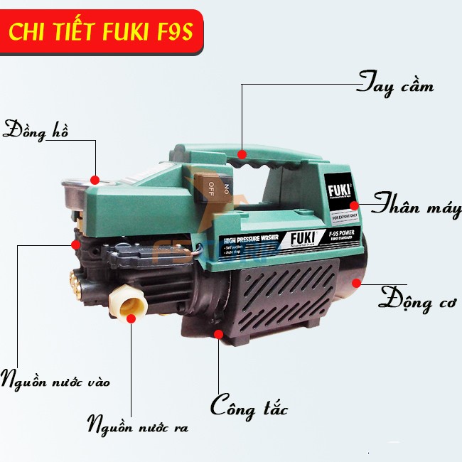 Máy phun rửa cao áp Fuki F9S 1900W