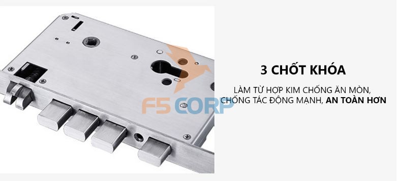 Khóa cửa vân tay cao cấp 5ASYSTEMS TS 9000 (Màu đồng cao cấp)