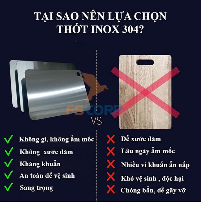 Thớt Inox 304 cao cấp loại lớn