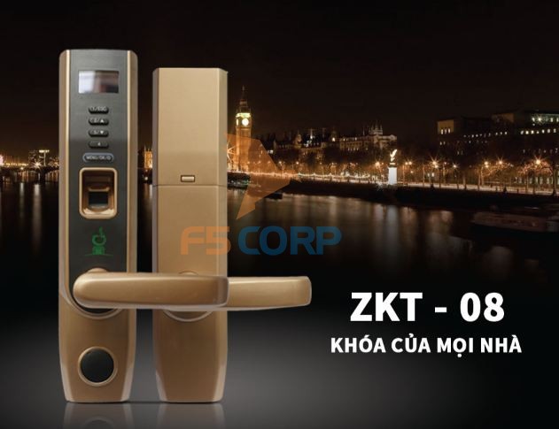 Khóa cửa vân tay cao cấp ZKT-08