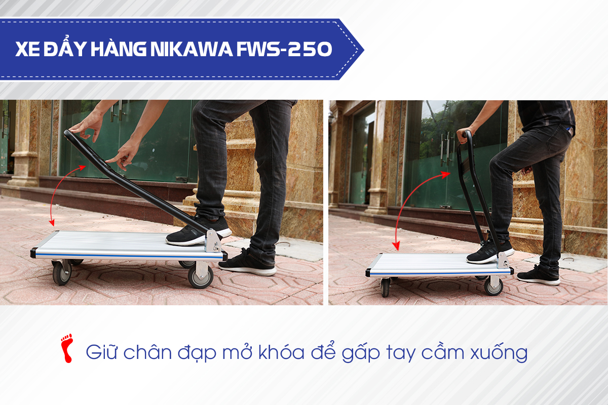 Xe đẩy hàng nhôm Nikawa FWS-250