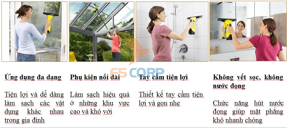 Máy lau rửa kính Karcher WV 5 plus