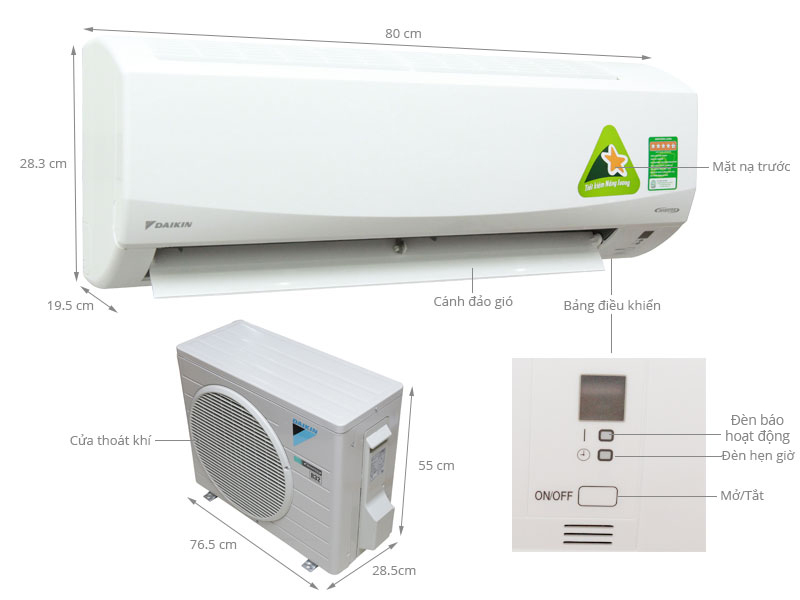 Điều hòa  Daikin 1 chiều Inverter FTKC25PVMV/RKC25PVMV