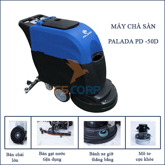 Máy chà sàn liên hợp chạy Pin Palada PD-50D