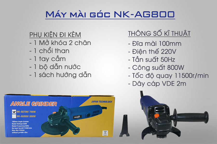 Máy mài góc NK-AG800