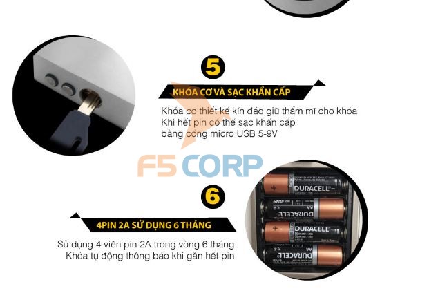 Khóa cửa vân tay cao cấp 5SYSTEMS SK-066