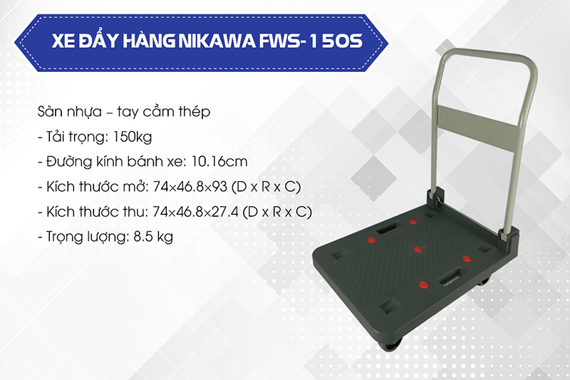 Xe đẩy hàng Nikawa FWS-150S