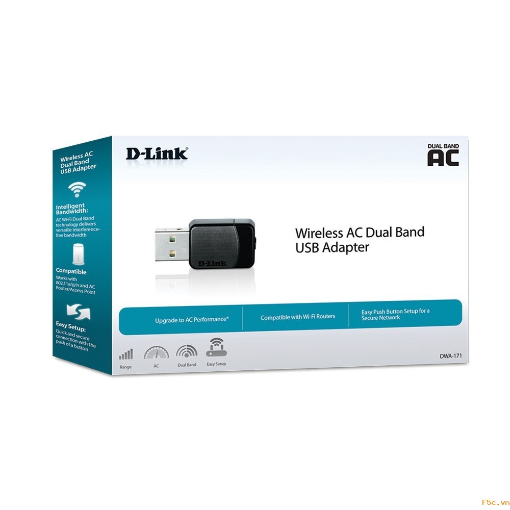 Wireless AC Dual Band USB Adapter D-LINK DWA-171