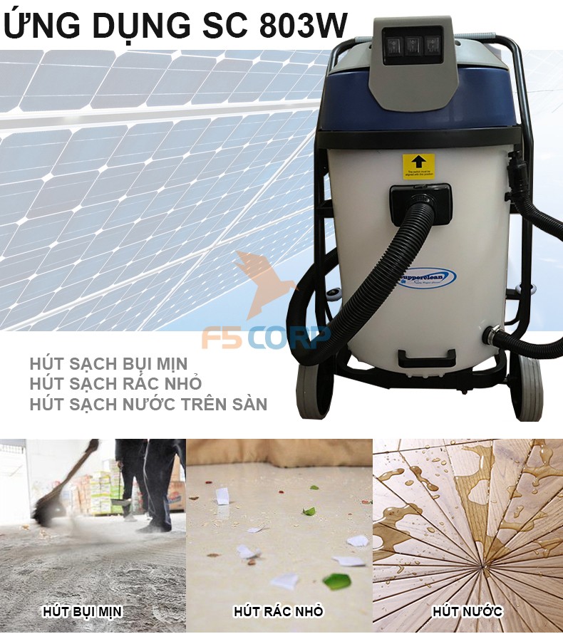 Máy hút bụi nước Supper Clean SC  803W + Kit