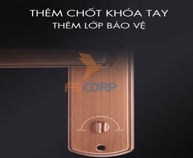 Khóa cửa vân tay cao cấp Luxury-09 (màu đồng)