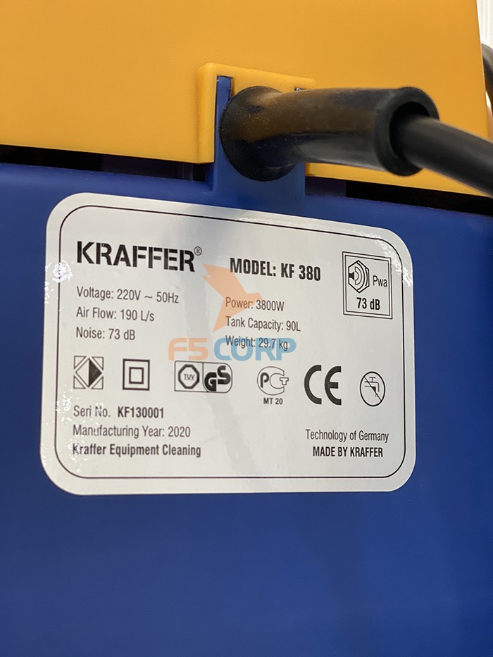 Máy hút bụi công nghiệp Kraffer KF 380